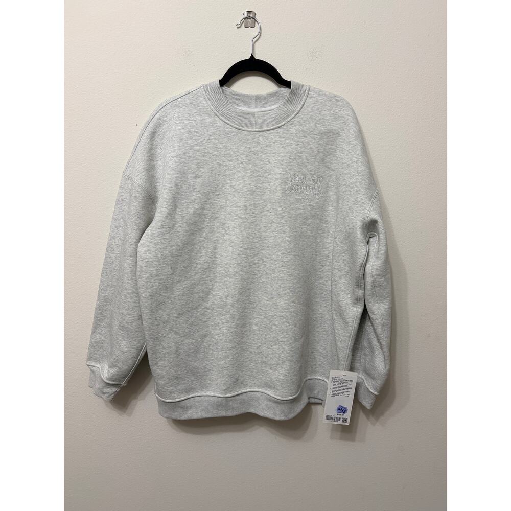 NWT Women's Lululemon Big Cozy Pullover Tennis Heathered Core Sz L $168 MSRP